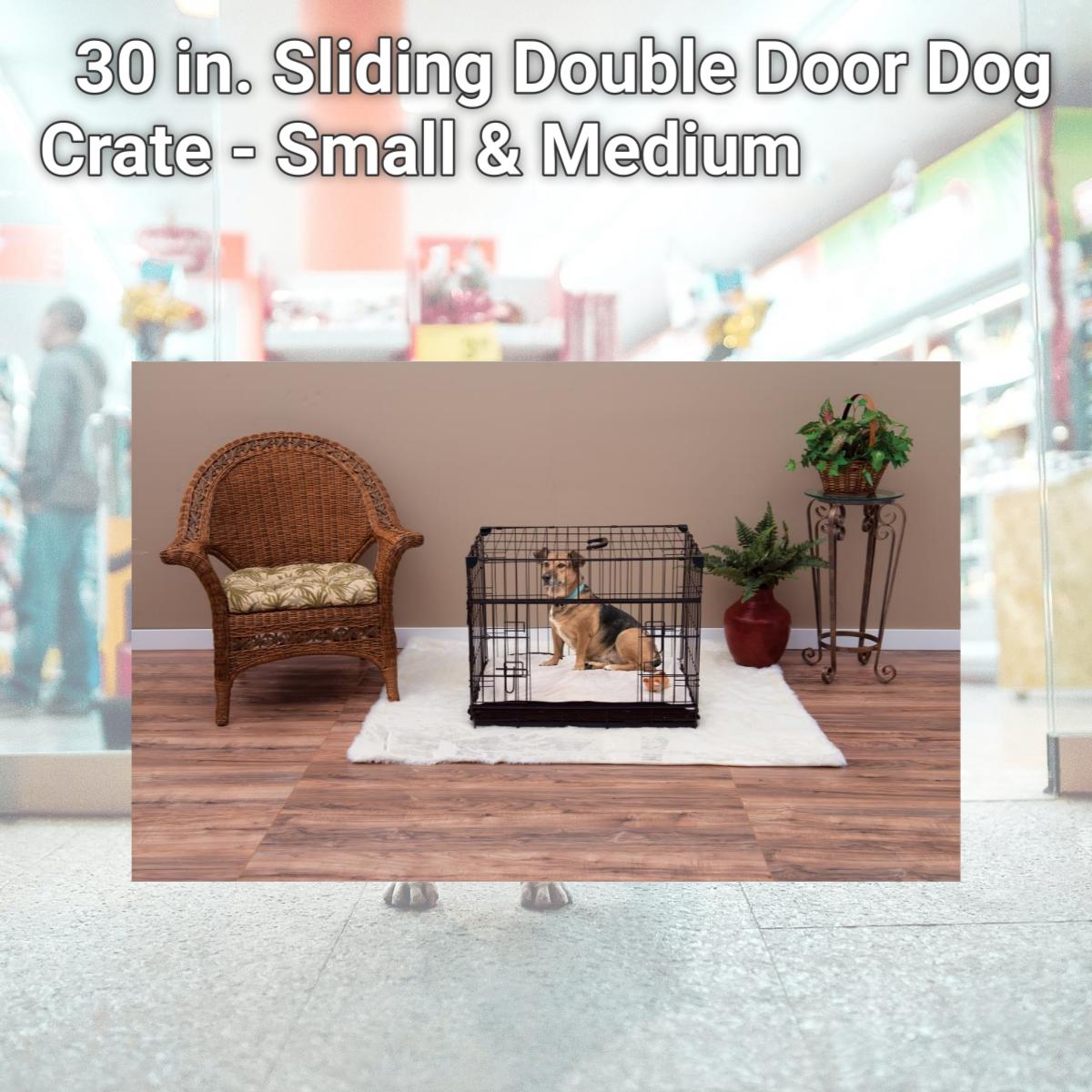 Picture of Lucky Dog ZW 51530 30 in. Sliding Double Door Dog Crate - Small & Medium