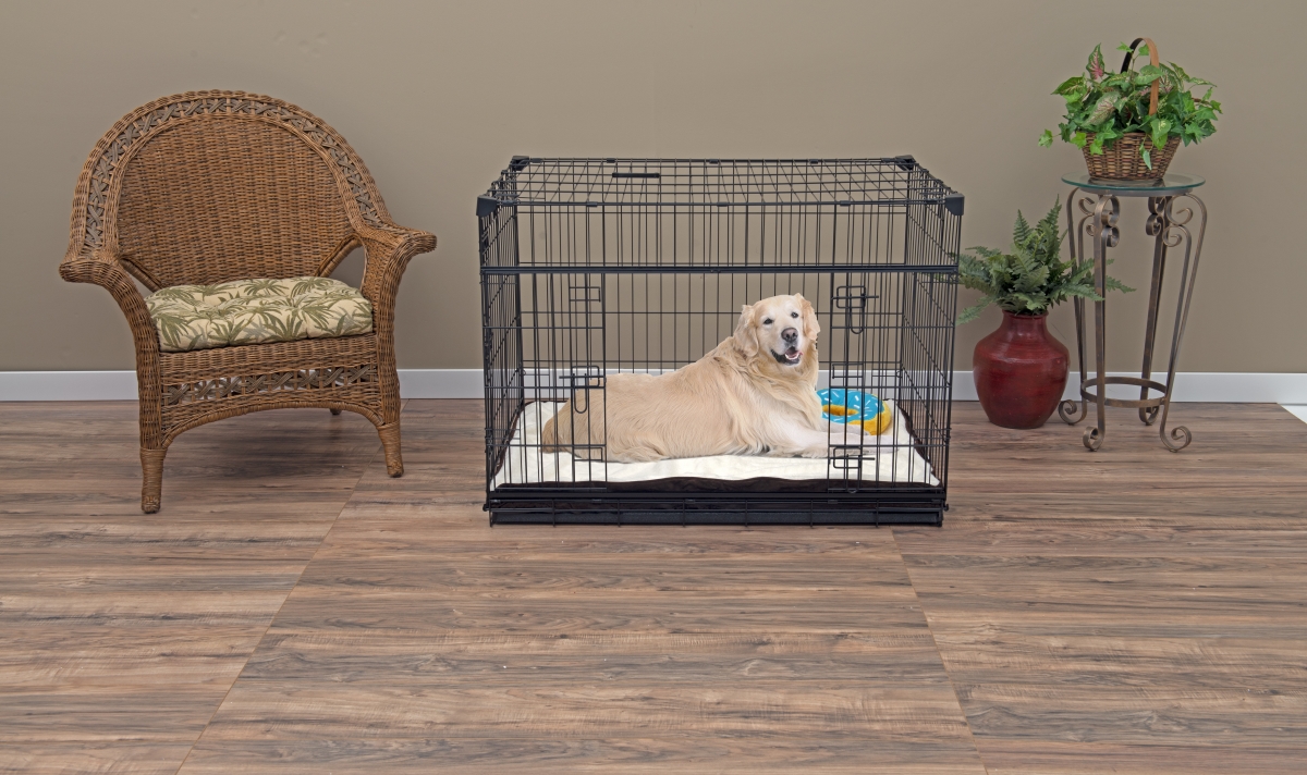Picture of Lucky Dog ZW 51542 42 in. Sliding Double Door Dog Crate - Large