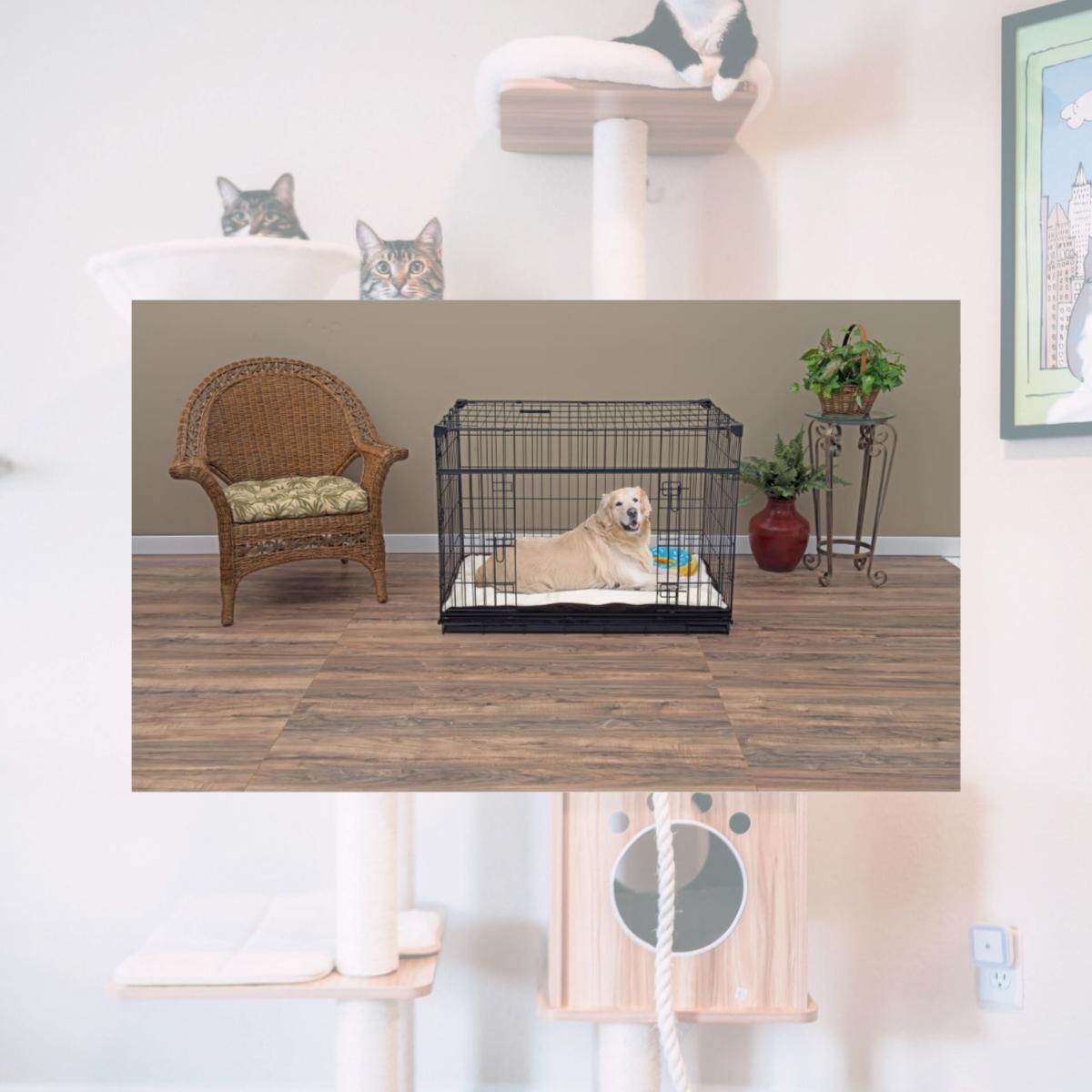 Picture of Lucky Dog ZW 51542 42 in. Sliding Double Door Dog Crate - Large