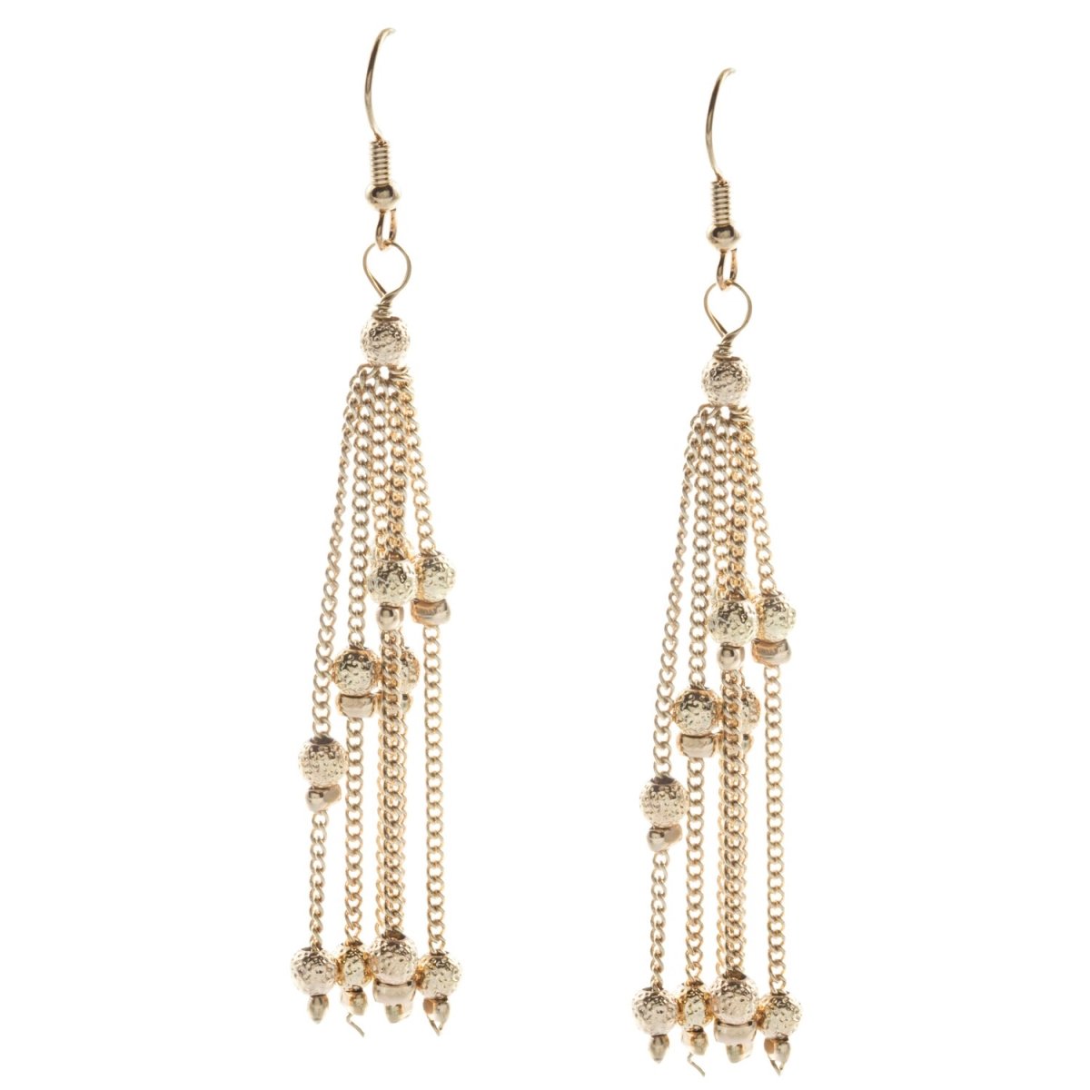 Picture of Alexa Starr 4512-EP-G Linear Chain Earrings, Goldtone