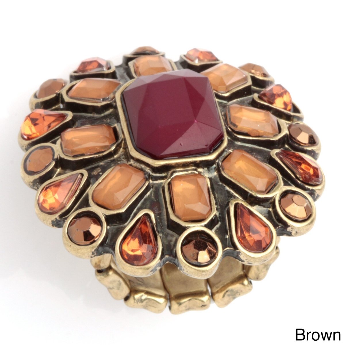 Picture of Alexa Starr  7589-R-Brown Statement Stretch Ring