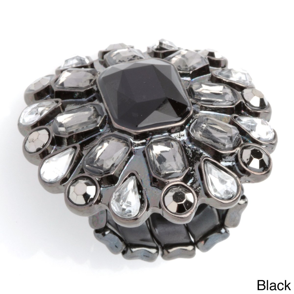 Picture of Alexa Starr  7593-R-Black Statement Stretch Ring