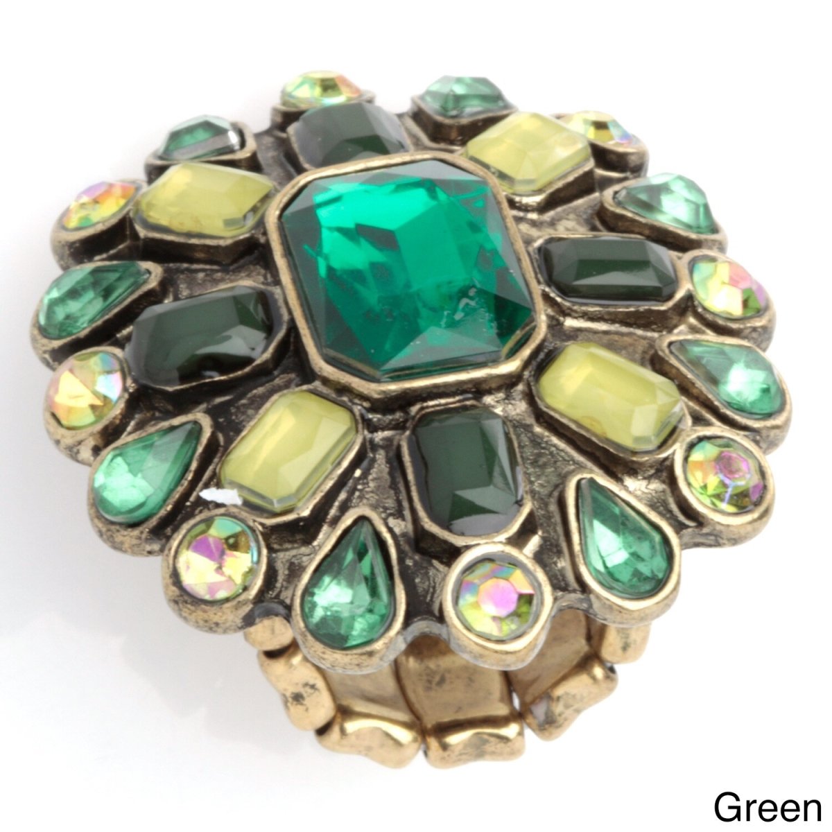 Picture of Alexa Starr  7590-R-Green Statement Stretch Ring