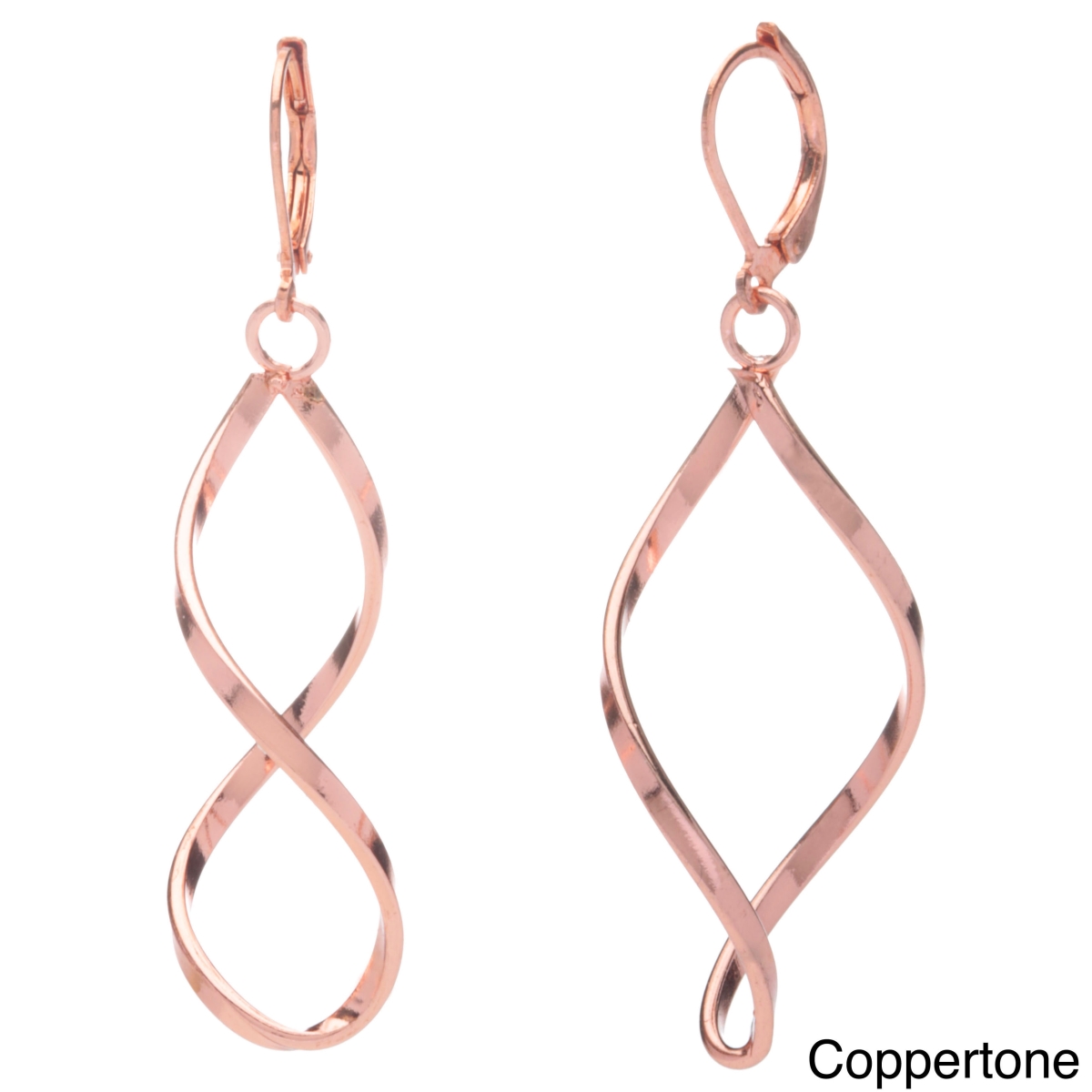 Picture of J&H Designs J2708-EP-Copper Twisted Infinity-shaped Earrings