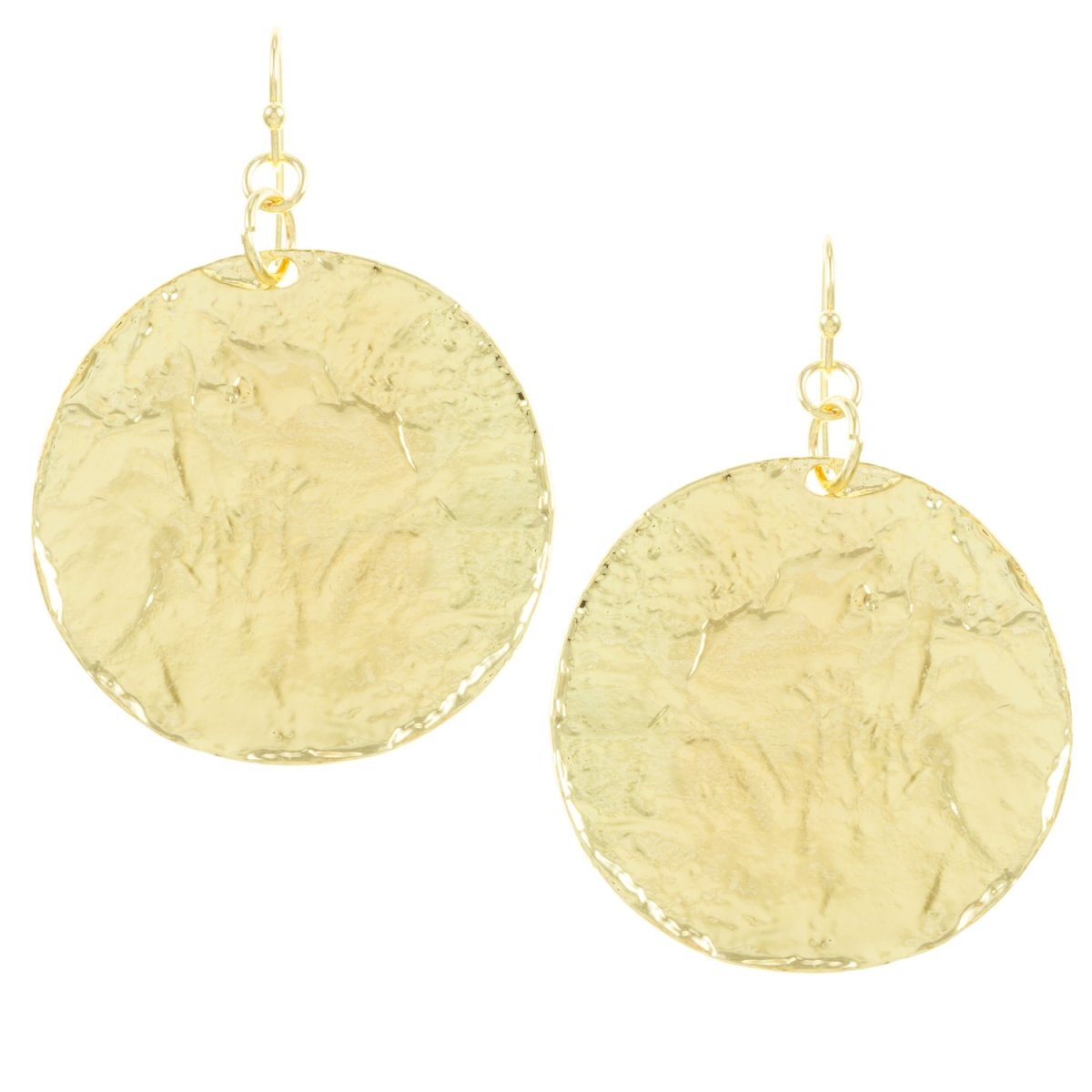 Picture of J&H Designs 5350-EP-G Textured Disc Earrings