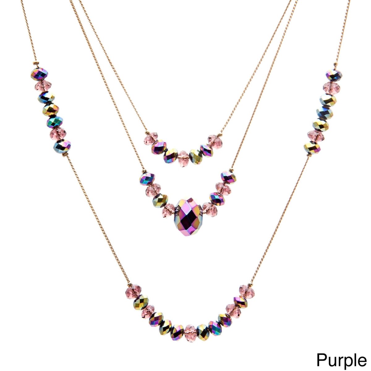 Picture of J&H Designs 4850/N/AMY Crystal 3-strand Illusion Necklace