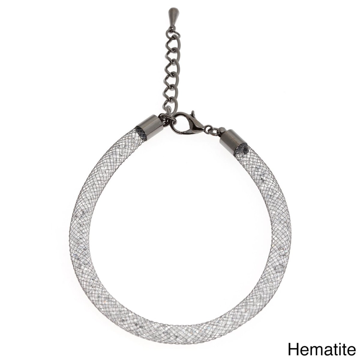 Picture of J&H Designs 7002-B-Hematite Glass Tubular Mesh Bracelet