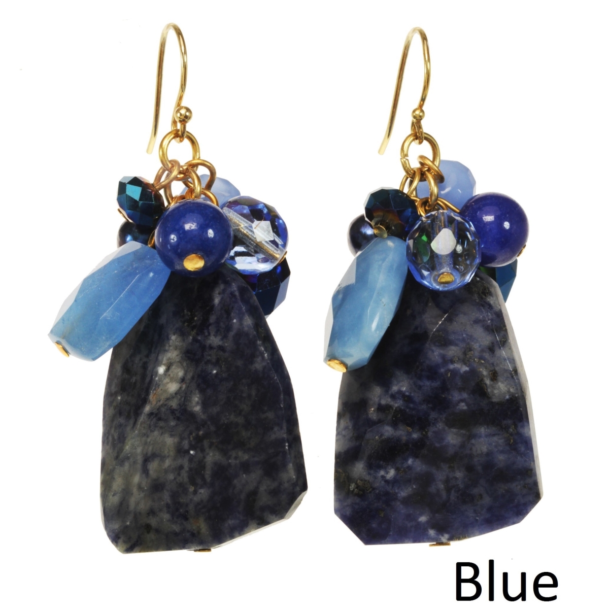 Picture of J&H Designs JHE692-Blue Gemstone Cluster Earrings