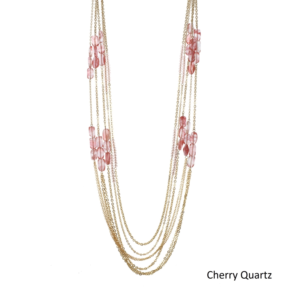 Picture of J&H Designs JHN9784-Cherry Cape May & Glass 5-Strand Necklace