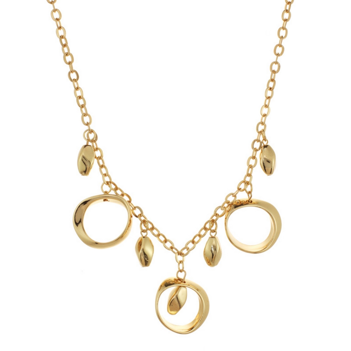 Picture of J&H Designs JHN9003-Gold Hoop & Bead Statement Necklace
