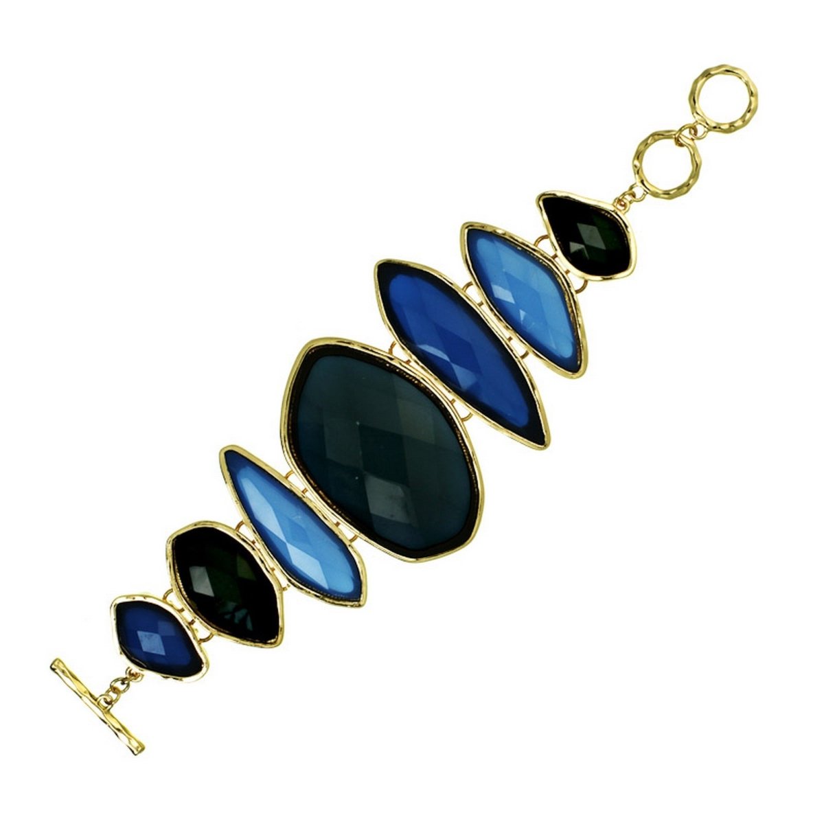 Picture of Alexa Starr  JHB7557-Blue  Lucite Toggle Bracelet