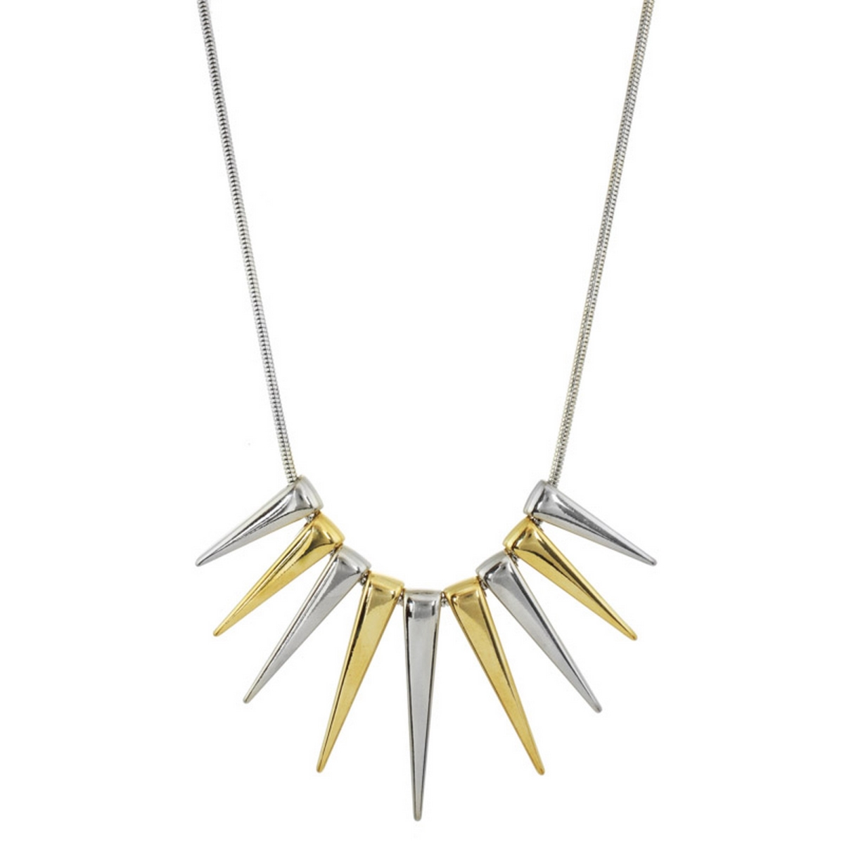 Picture of J&H Designs JHN9237_Two-Tone Two-Tone Spike Necklace