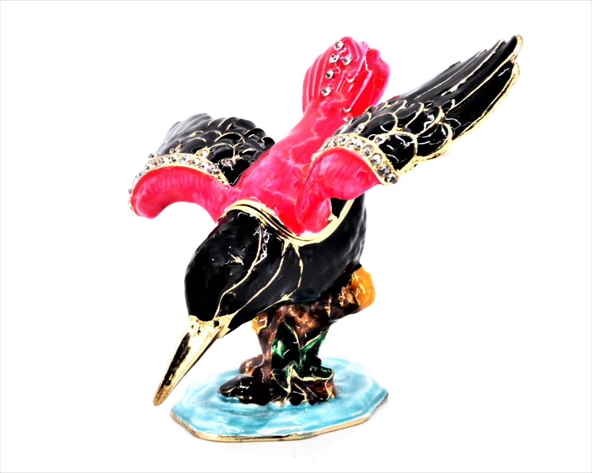 Picture of Ciel Collectables 1130154A Flying Humming Bird Trinket Box with Hand Set Swarovski Crystals & Enamel