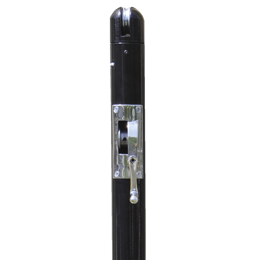 PKB300-BK 3 in. Pickleball Club Post with internal Winch - Black