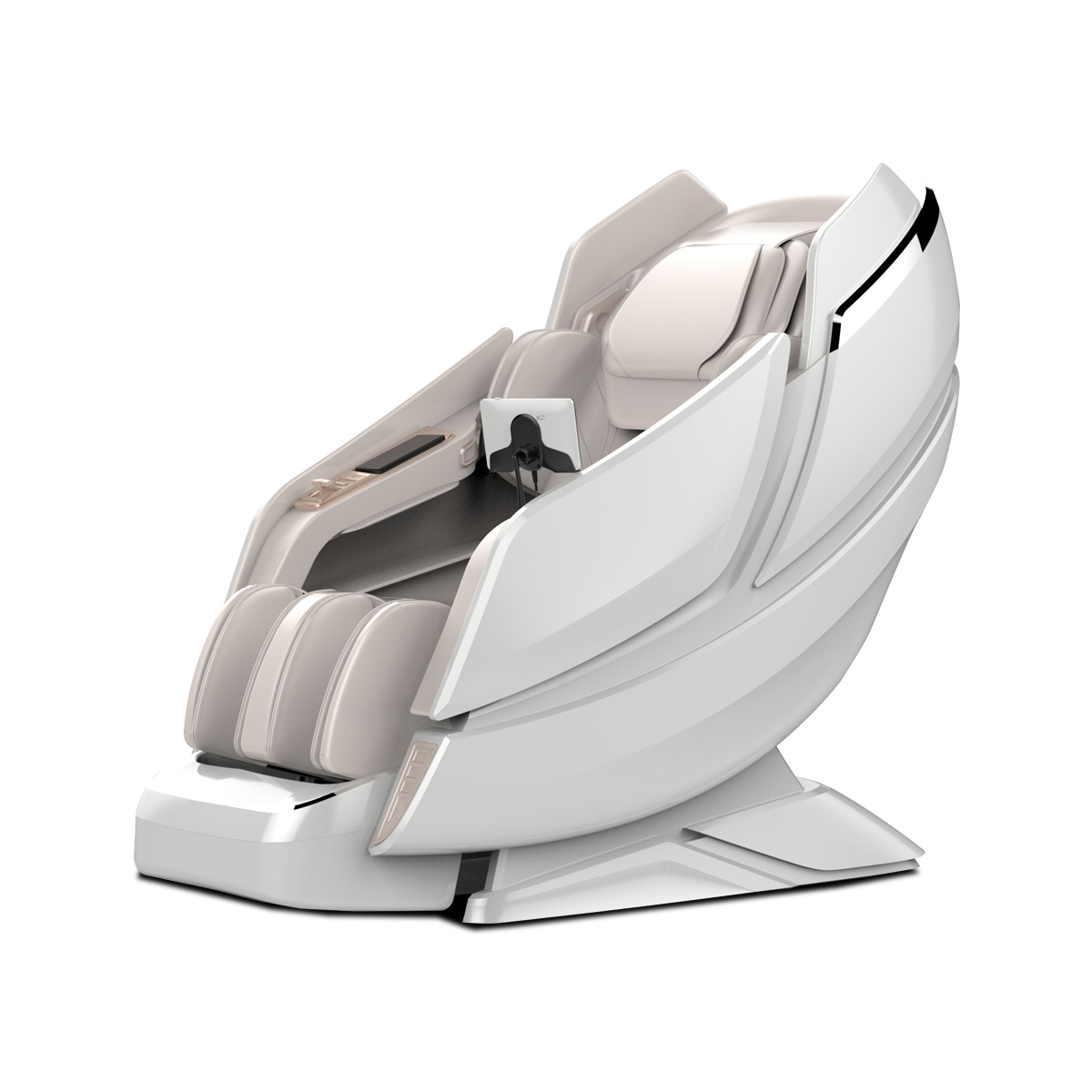 Dios1288-WH 8D AI Dual Air Tech Touch Roller SL-Track Dios Massage Chair with Brain Relaxation Program Dios-1288, White