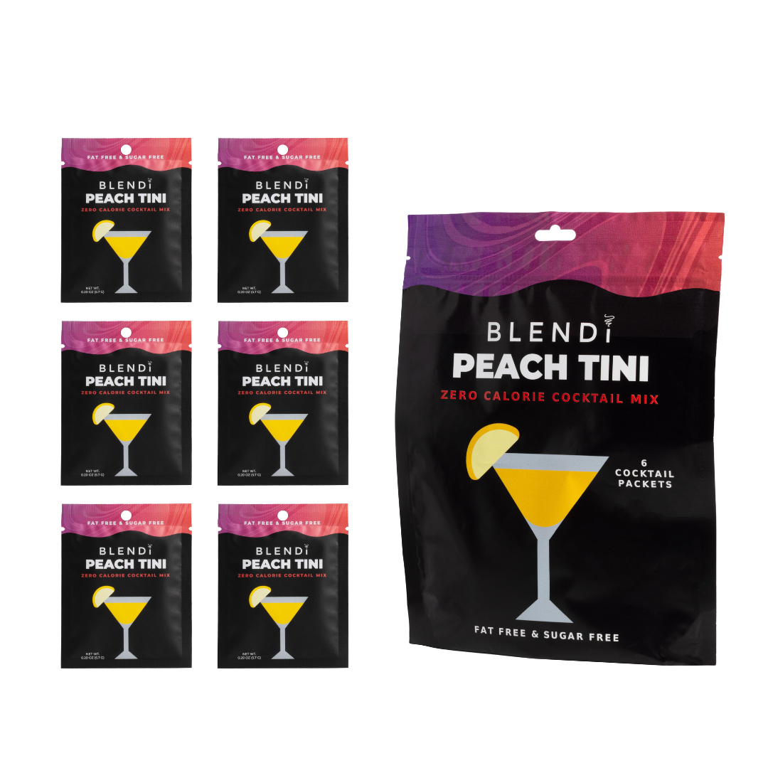 -MIX-PEACH-6 Skinny Mocktail Mixers - Peach Tini - 6 Count