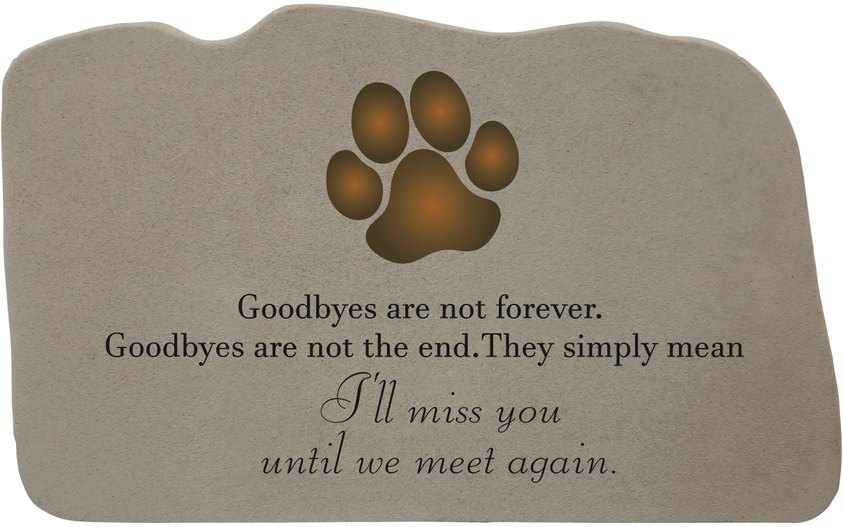 62271 Goodbyes with Paw Print Stone