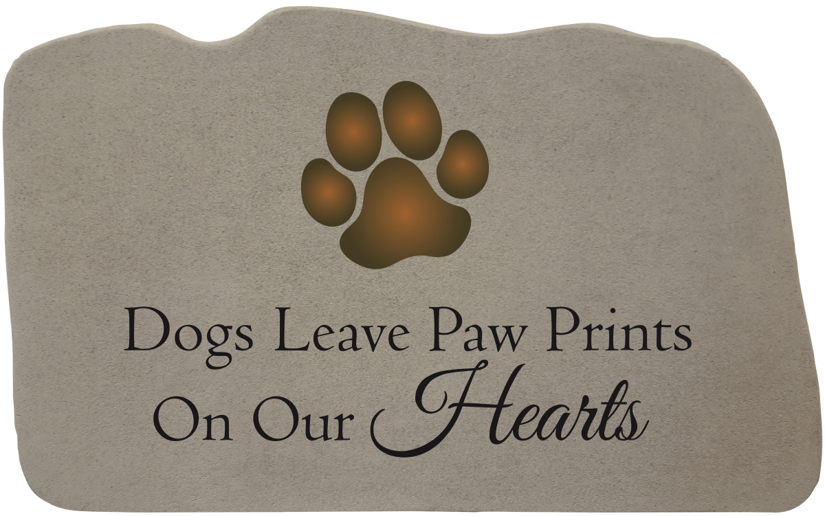 62371 Dogs Leave with Paw Print Stone
