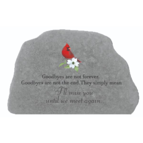22272 6.5 x 4.5 in. Goodbyes Are Not Color Stone with Cardinal