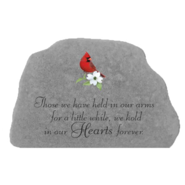 6.5 x 4.5 in. Those We Have Held Color Stone with Cardinal