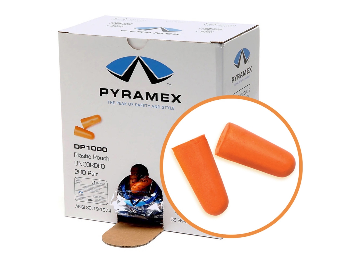 DP1000 DP1000 Disposable Earplugs, NRR 32dB, One Box of 200 Pair