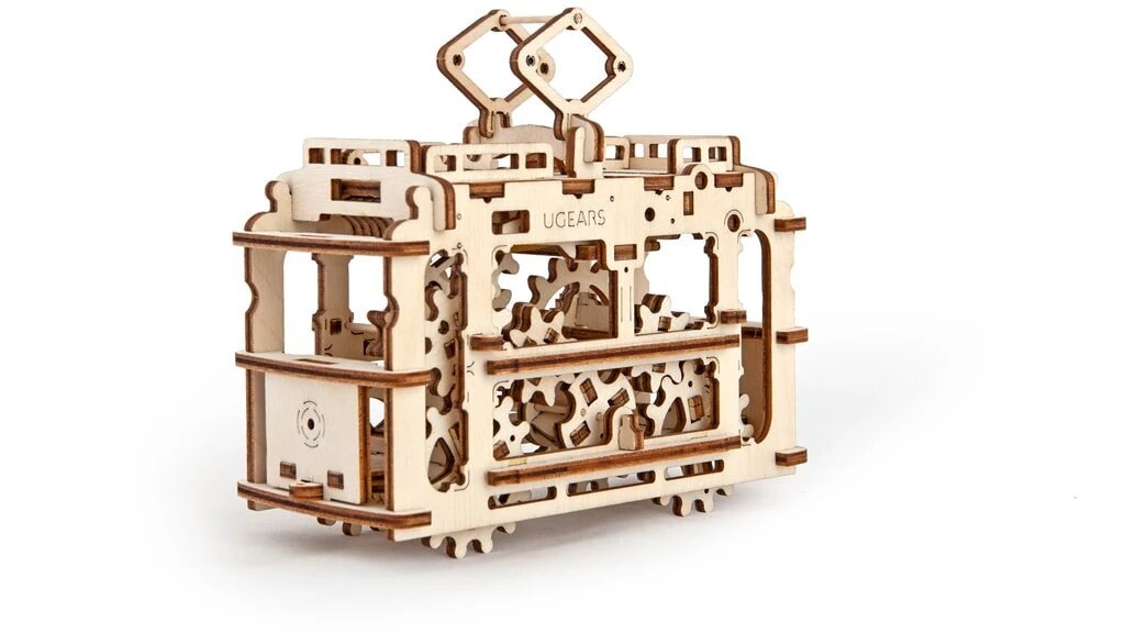 Picture of UGears UTG0007 Tram with Rails Wooden 3D Model Kit