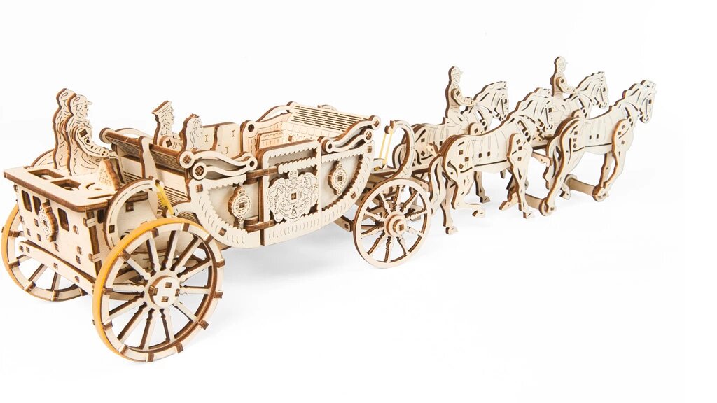 Picture of UGears UTG0048 Royal Carriage Limited Edition Wooden 3D Model Kit
