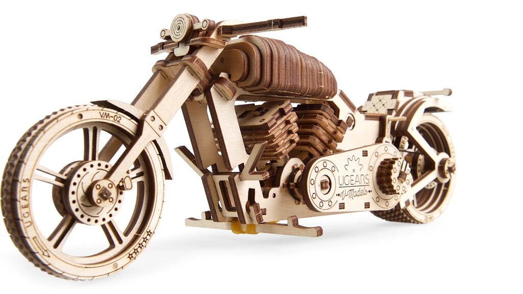 Picture of UGears UTG0038 Motorcycle Bike VM-02 Wooden 3D Model Kit