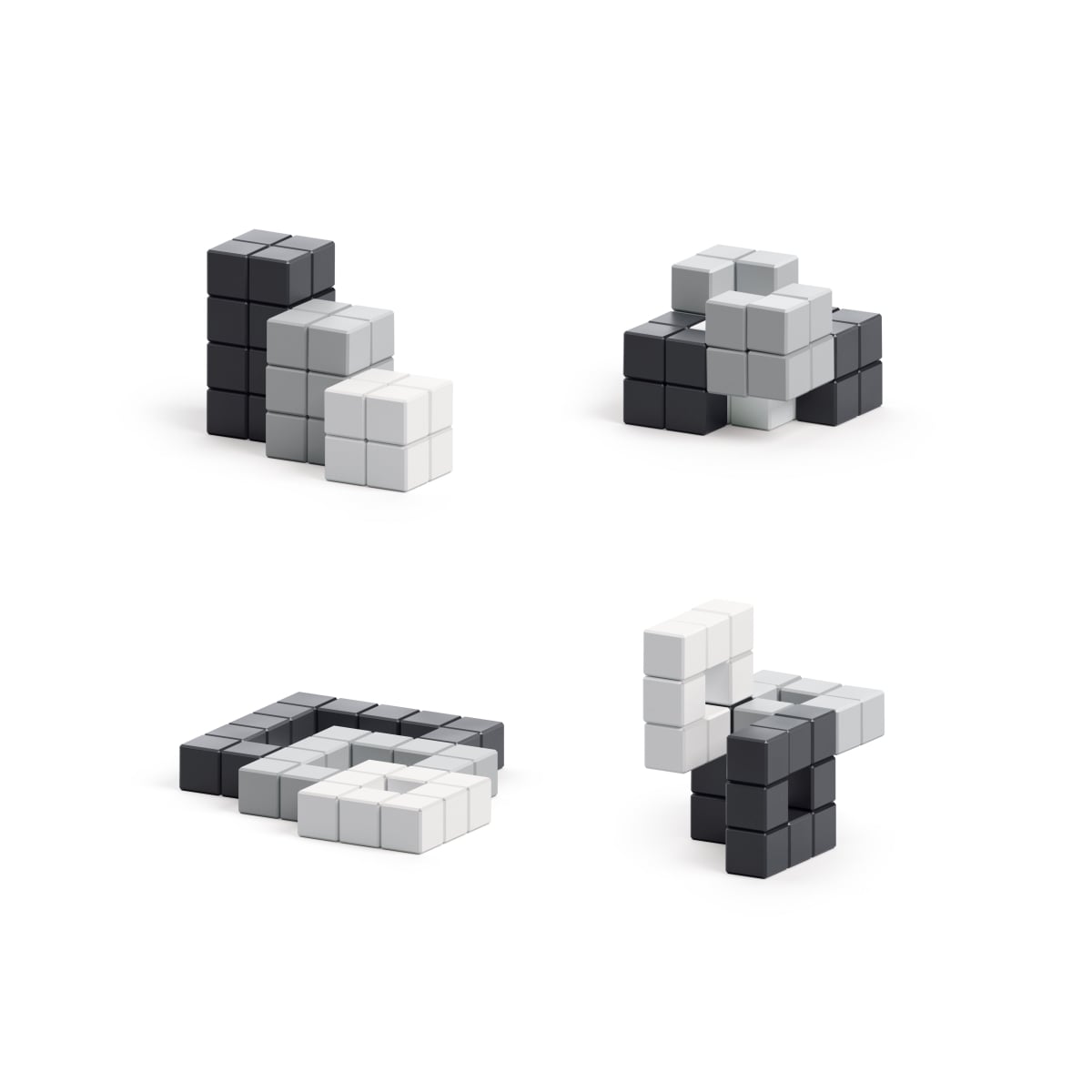 1020207  Abstract Noir - 60 Magnetic Constructor