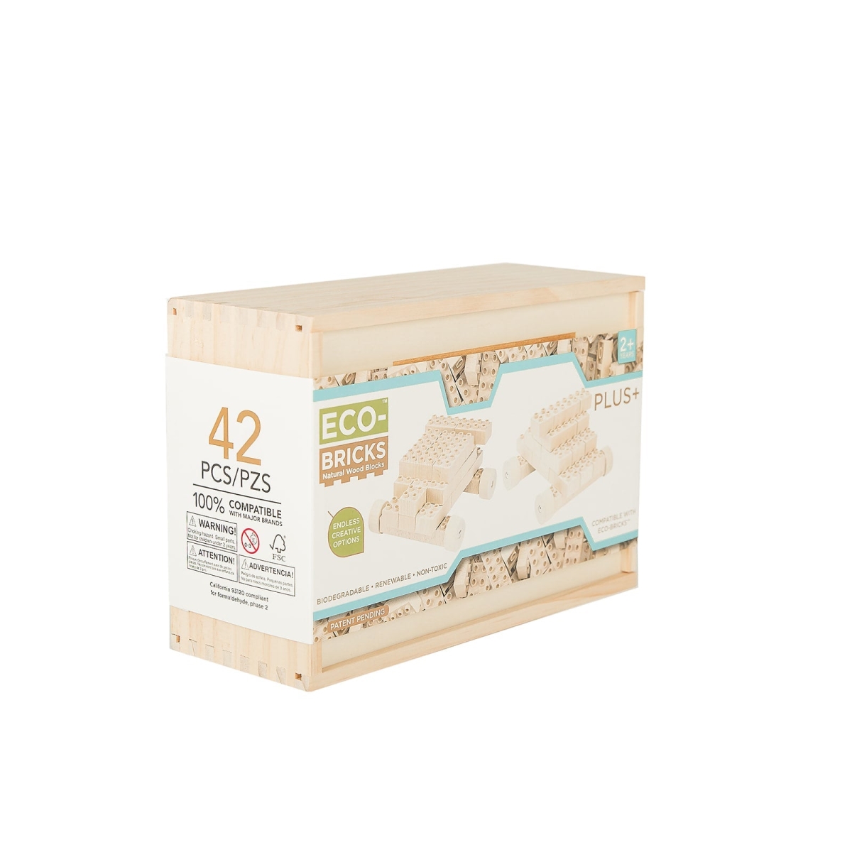 EBP1042  Eco-bricks Plus+ Natural 42pcs