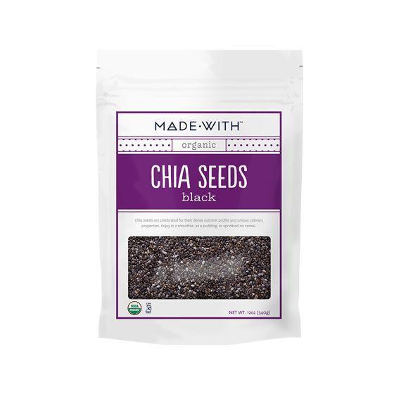 Picture of MadeWith 277088 12 oz Black Organic Chia Seeds, Pack of 6