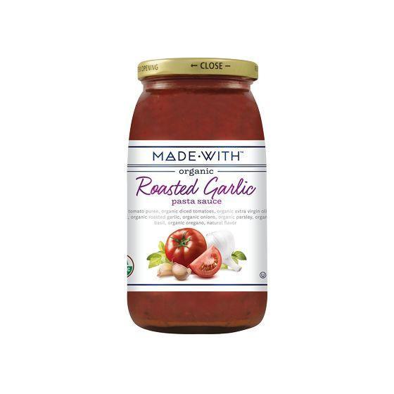 277128 25 oz Pasta Rst Garlic Organic Sauce, Pack of 12 -  MadeWith