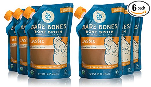 Picture of Bare Bones 308414 16 oz Broth Chicken Psture Rsd Organic - Pack of 6