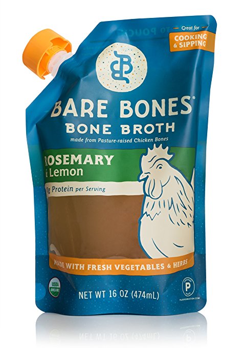 Picture of Bare Bones 308415 16 oz Broth Bone Chicken Rosemary Lemon - Pack of 6