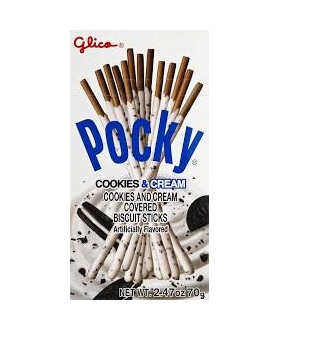Picture of Glico 276130 2.47 oz Snack Pocky Cooks & Cream - Pack of 10