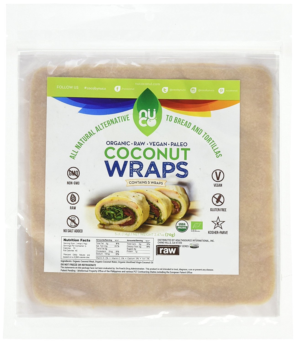 Picture of Nuco 317133 2.47 oz Wrap Coconut Organic - Pack of 12