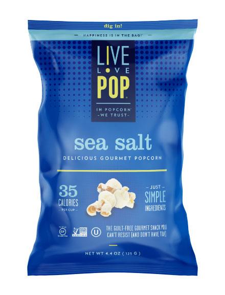 Picture of Live Love Pop 284536 Sea Salt Popcorn, 4.4 oz - Pack of 12