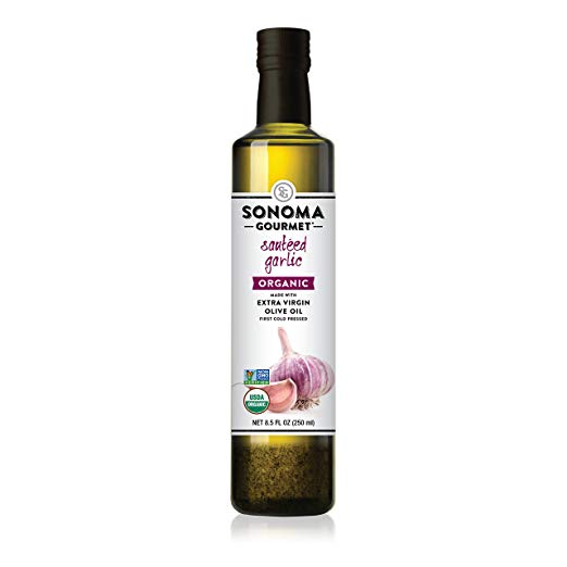 Picture of Sonoma Gourmet 295582 Garlic Organic Extra Virgin Olive Oil&#44; 8.5 oz - Pack of 6