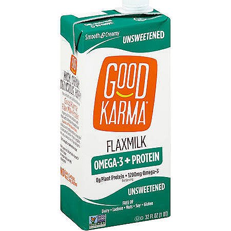 Picture of Good Karma 317718 Protein Unsweetend Flax Milk&#44; 32 fl. oz - Pack of 6