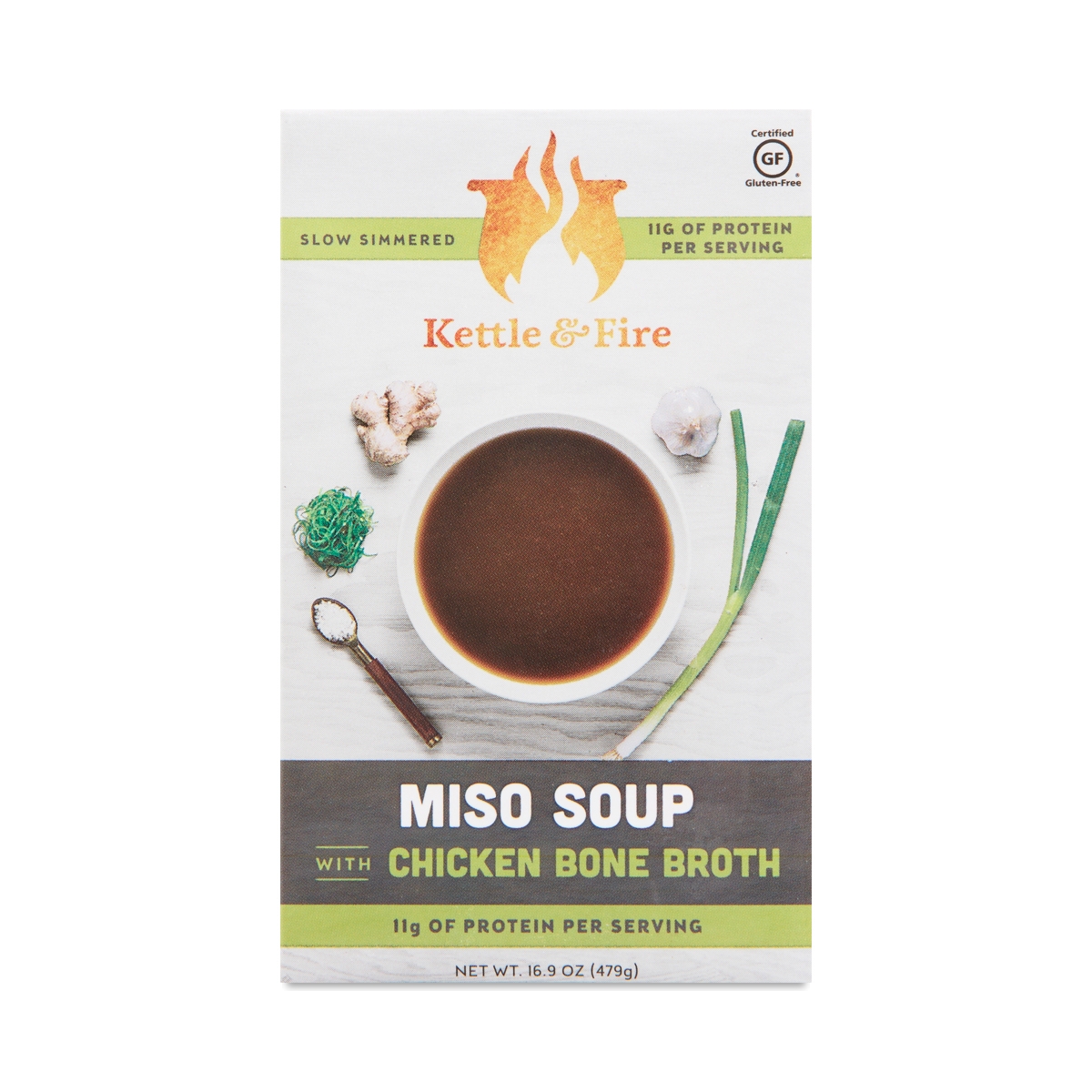 Picture of Kettle & Fire 320240 Miso Soup with Chicken Bone Broth&#44; 16.9 oz - Pack of 6