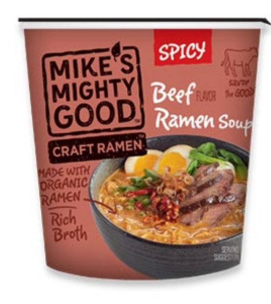Picture of Mikes Mighty Good 319669 1.8 oz Spicy Beef Flavor Ramen Noodle Soup Cup - Pack of 6