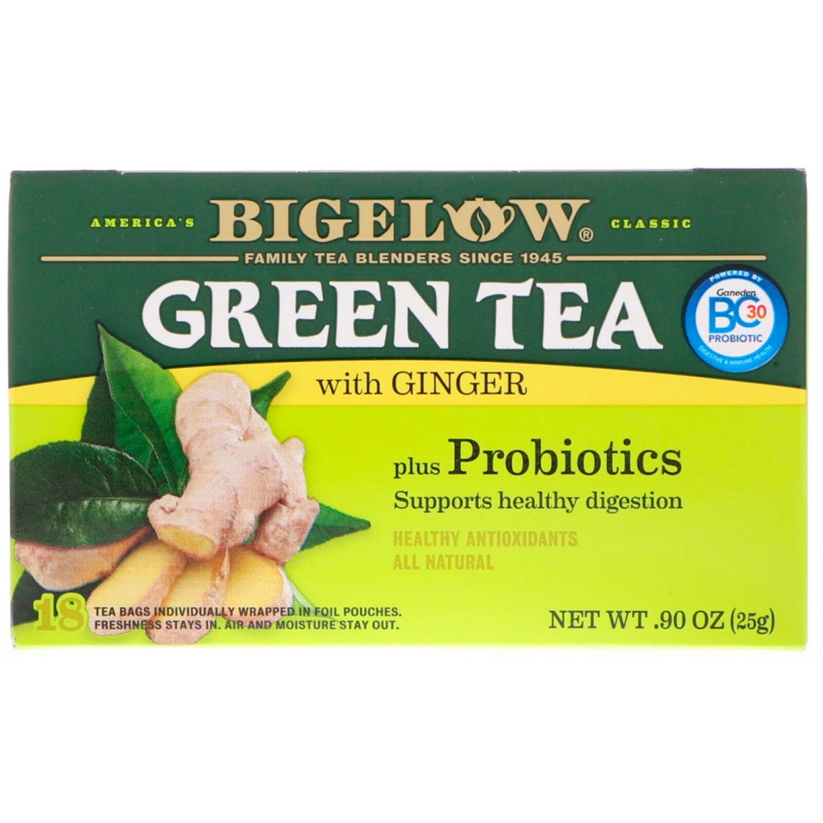 Picture of Bigelow 323218 0.9 oz Green Gingr Probiotic Tea - Pack of 6
