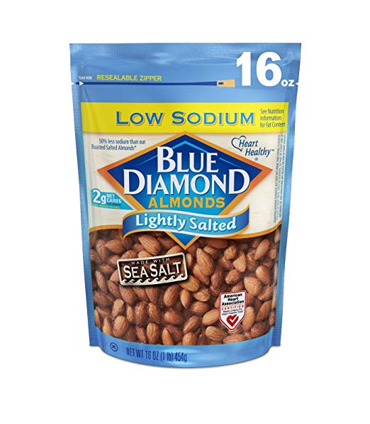 Picture of Blue Diamond 291268 16 oz Low Sodium Lightly Salted Almond&#44; Pack of 6