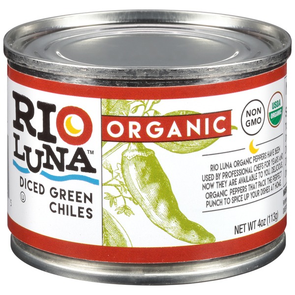 Picture of Rio Luna 302674 4 oz Organic Diced Green Chiles, Pack of 12