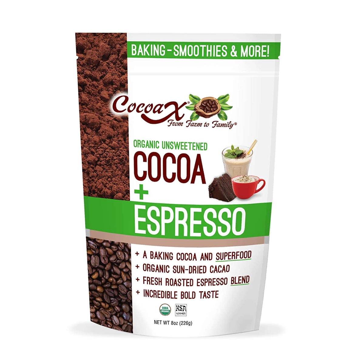Picture of Cocoax 00342316 Unsweetened Cocoa Powder with Espresso - Pack of 6
