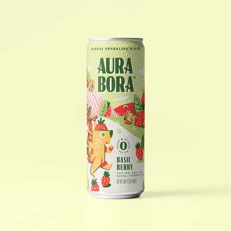 Picture of Aura Bora 00361792 12 oz Water Sparkling Basil Berry - Pack of 12