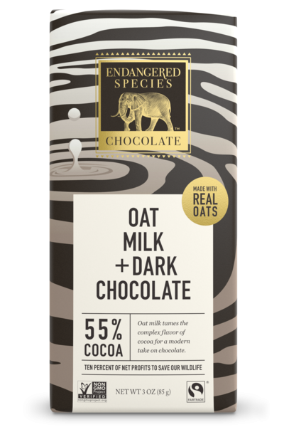 Picture of Endangered Species 00356695 3 oz Oat Milk Crisp Dark Chocolate Bar - Pack of 12