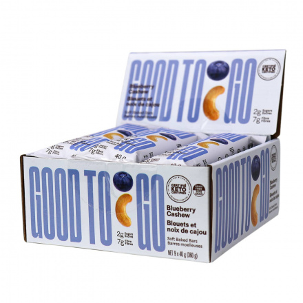 Picture of Good To Go 00357682 Blueberry Cashew Keto Bar - Pack of 9
