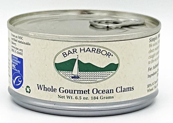 Picture of Bar Harbor 00360640 6.5 oz Whole Gourmet Ocean Clams Canned - Pack of 12