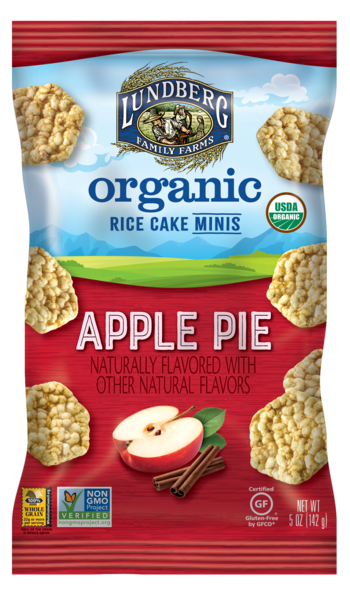 Picture of Lundberg 00360490 Apple Pie Flavored Organic Rice Cakes Minis - Pack of 6